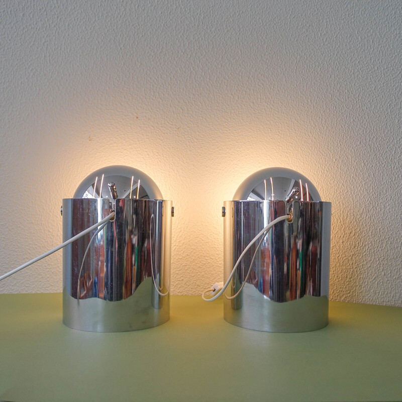 Paar vintage Eyeball tafellampen van Reggiani, jaren 1970