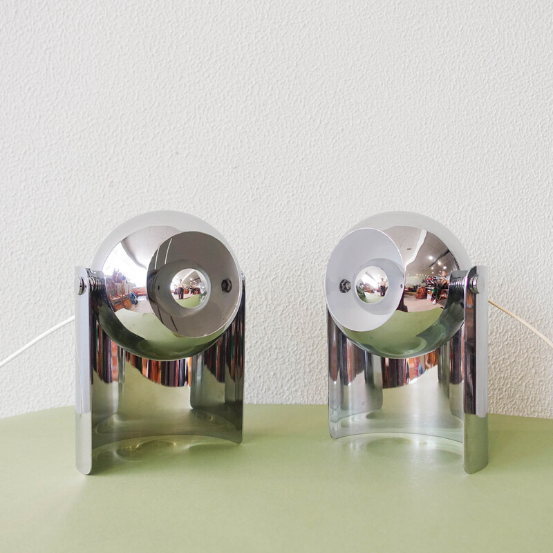 Ein Paar Vintage-Tischlampen Eyeball von Reggiani, 1970