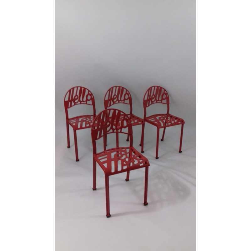 Set of 4 Artifort "Hello There" chairs, Jeremy HARVEY - 1960s