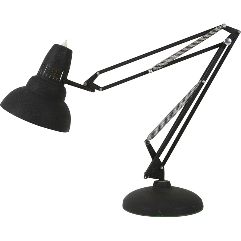 Vintage black industrial desk lamp, 1930s