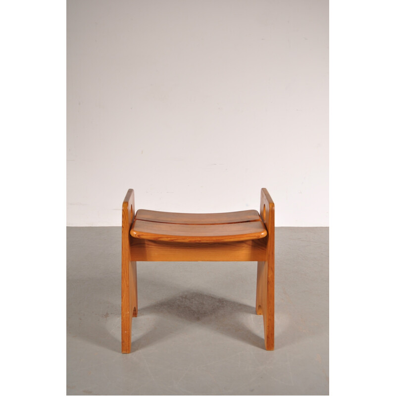 Swedish wooden stool - 1950s