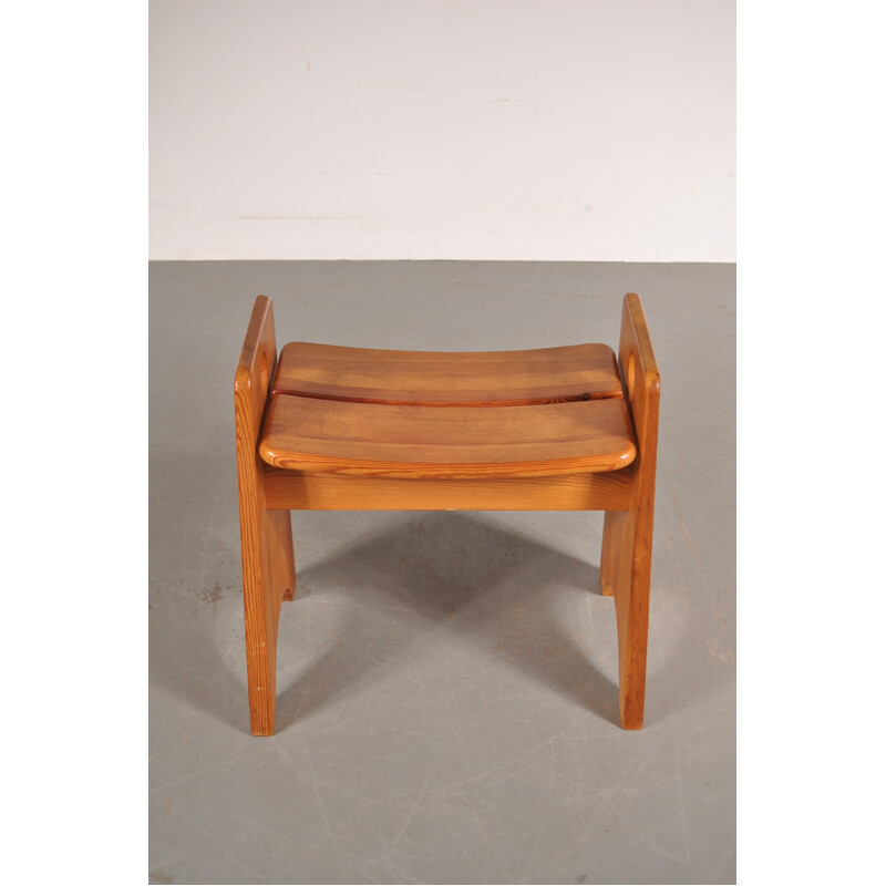 Swedish wooden stool - 1950s