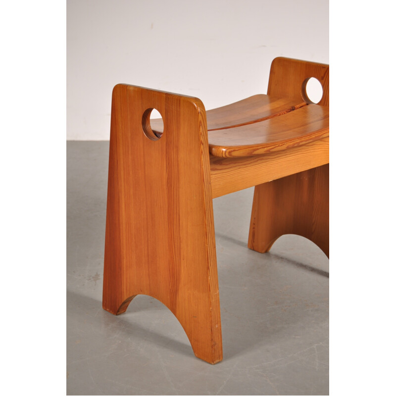 Swedish wooden stool - 1950s