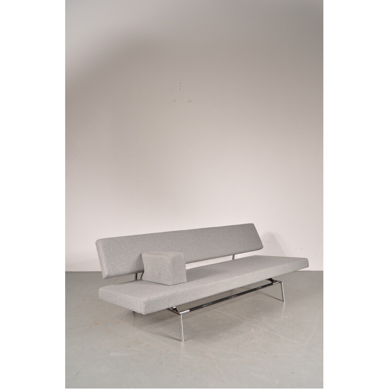 Spectrum black metal 3-seats sleeping sofa, Martin VISSER - 1960s