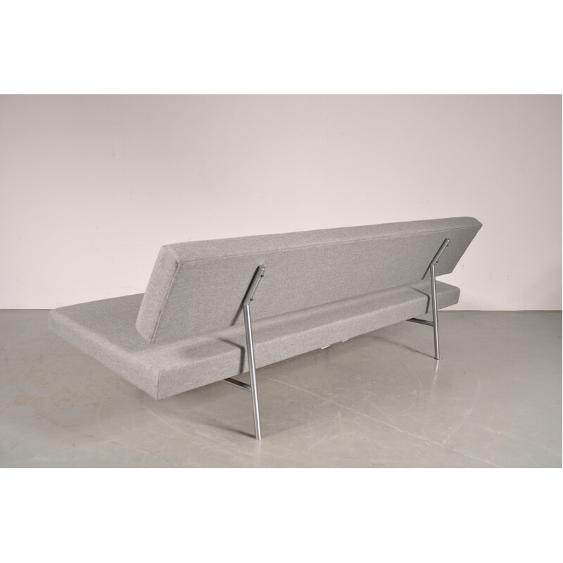 Spectrum black metal 3-seats sleeping sofa, Martin VISSER - 1960s