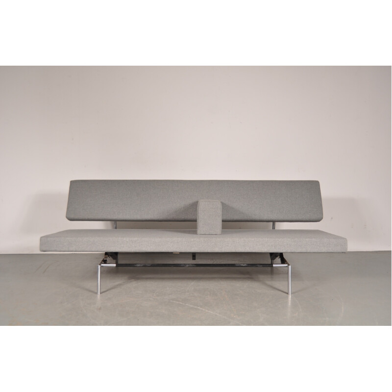 Spectrum black metal 3-seats sleeping sofa, Martin VISSER - 1960s