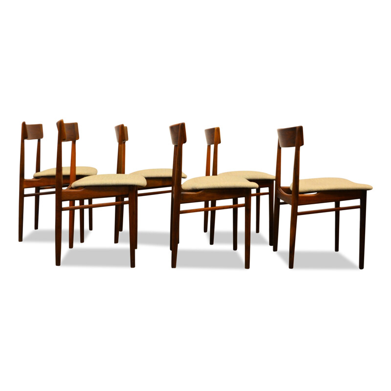 Set of 6 Brande Møbelindustri rosewood dining chairs, Henry ROSENGREN - 1960s