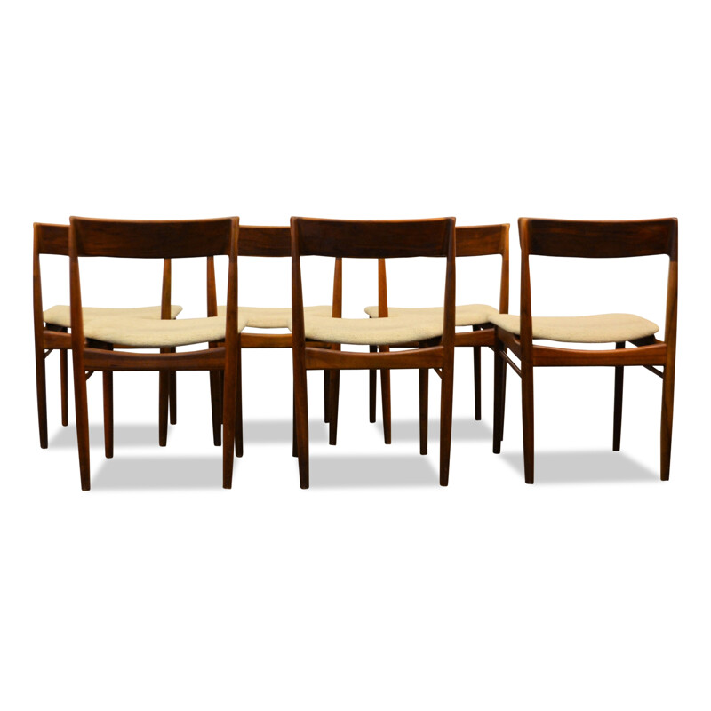 Set of 6 Brande Møbelindustri rosewood dining chairs, Henry ROSENGREN - 1960s