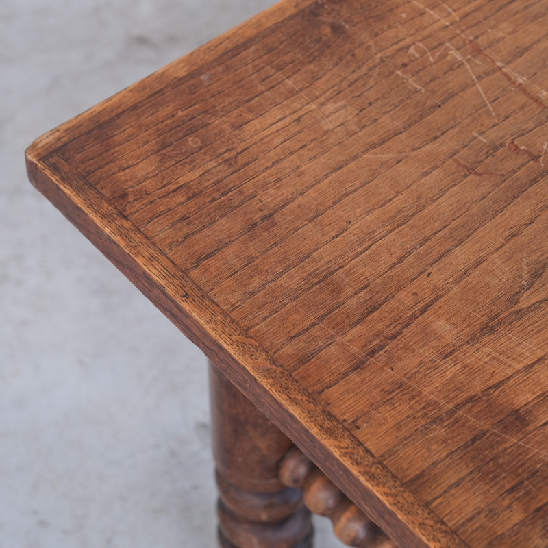 Vintage oakwood French deco coffee table, 1940s