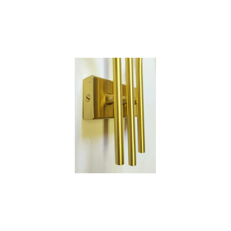 Pair of vintage brass wall sconces by Gaetano Sciolari, 1960