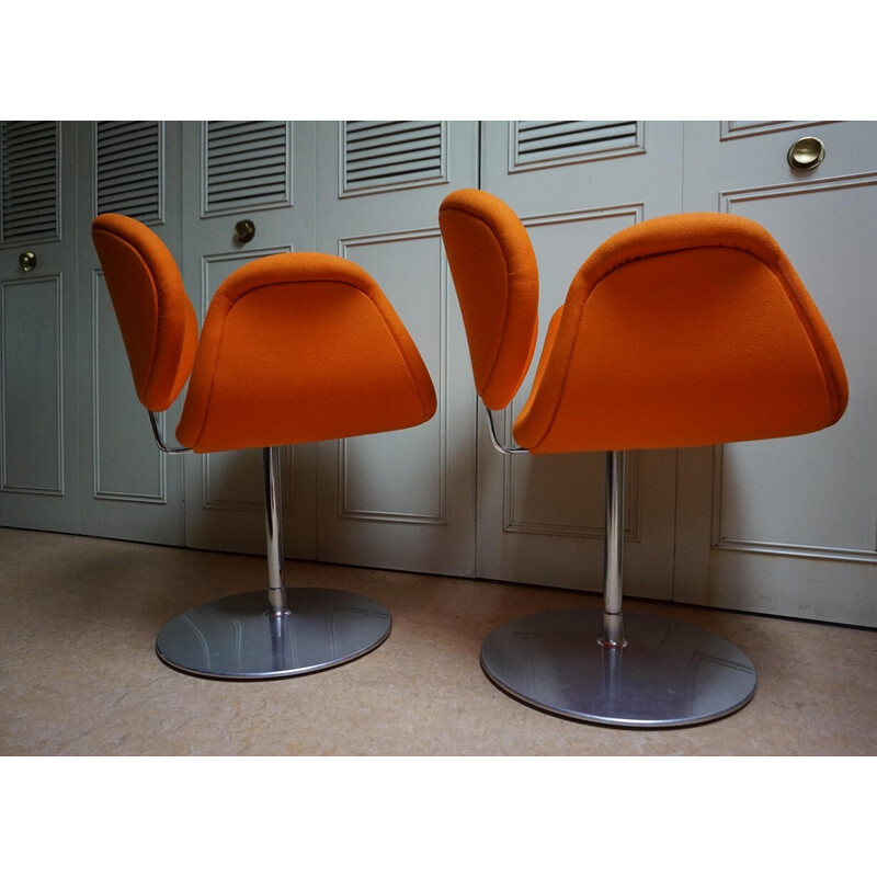 Pair of vintage Tulip swivel armchairs by Pierre Paulin for Artifort