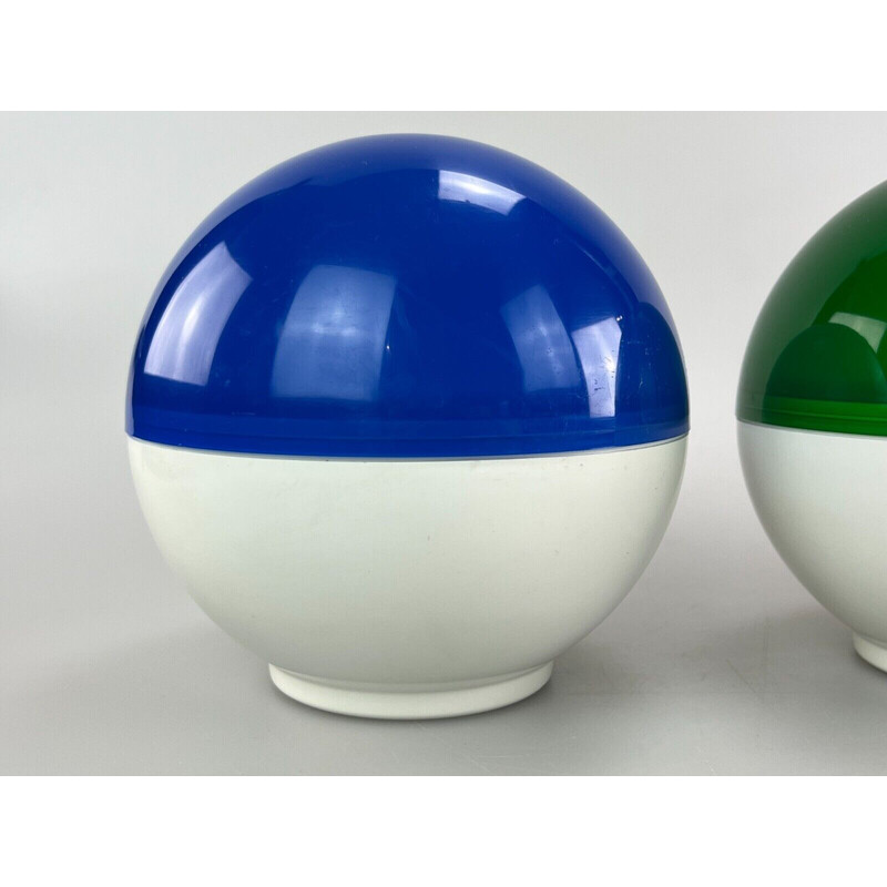 Set of 3 vintage Varta lamps by Hans Gugelot, 1970s