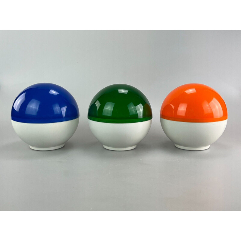 Set of 3 vintage Varta lamps by Hans Gugelot, 1970s