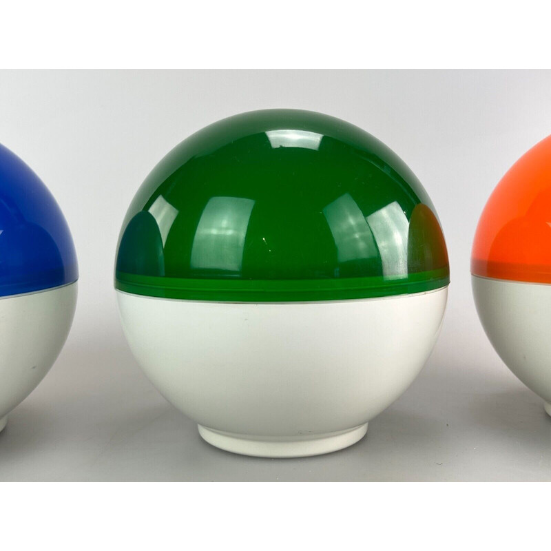 Set of 3 vintage Varta lamps by Hans Gugelot, 1970s