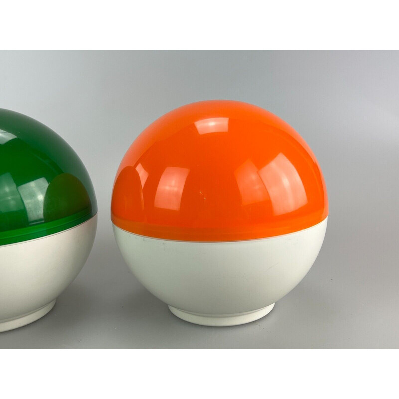 Set of 3 vintage Varta lamps by Hans Gugelot, 1970s