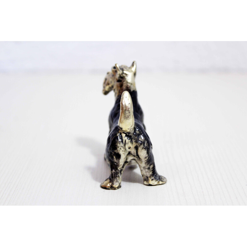 Vintage Scottish Terrier in solid pewter, 1970-1980