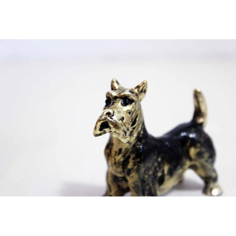 Vintage Scottish Terrier in solid pewter, 1970-1980