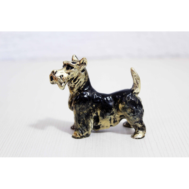 Vintage Scottish Terrier in solid pewter, 1970-1980