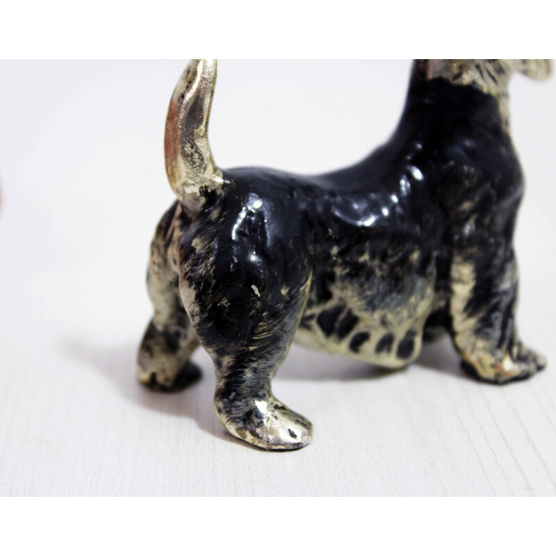 Vintage Scottish Terrier in solid pewter, 1970-1980