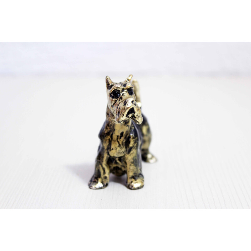 Vintage Scottish Terrier in solid pewter, 1970-1980