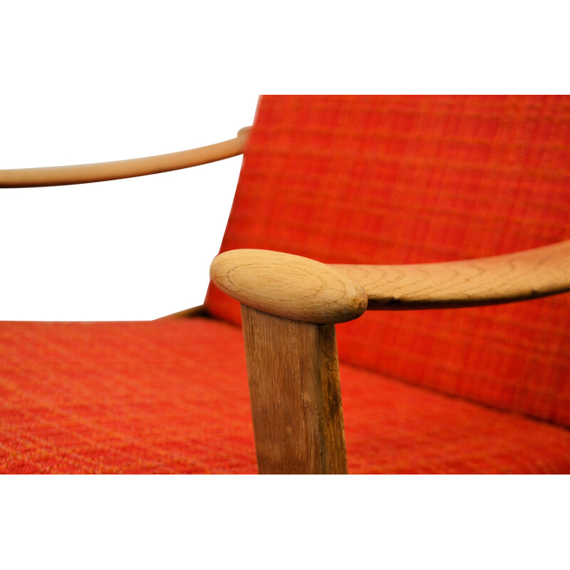 Nissen mid-century Danish oak rocking chair, Finn JUHL - 1960s