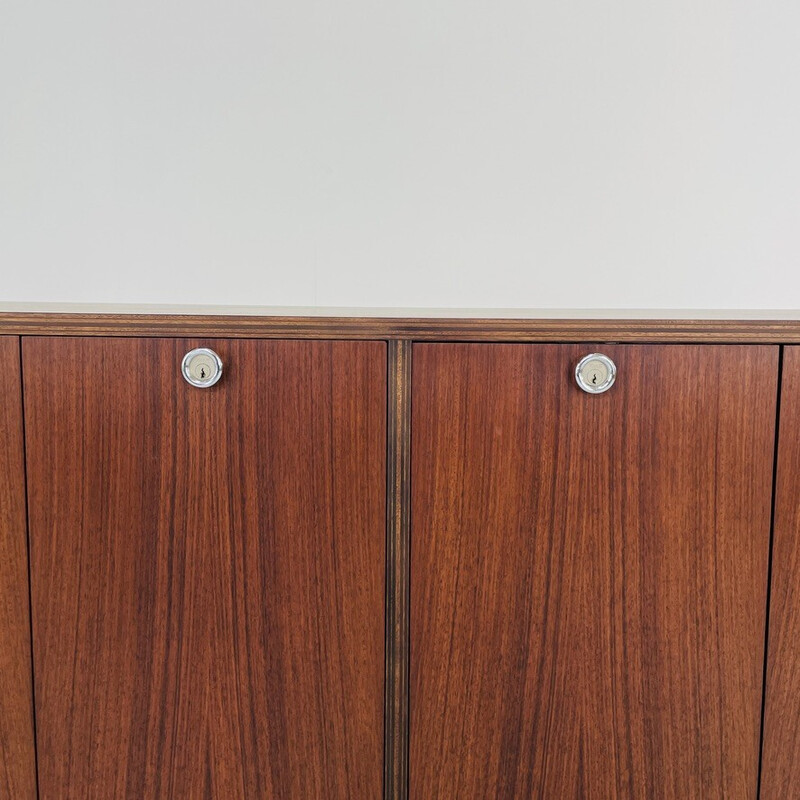 Vintage rosewood sideboard by Jules Wabbes, Belgium 1960