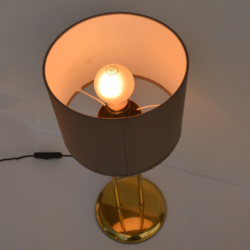 Lampe de table vintage Hollywood Regency de Rogo Leuchten, Allemagne 1980