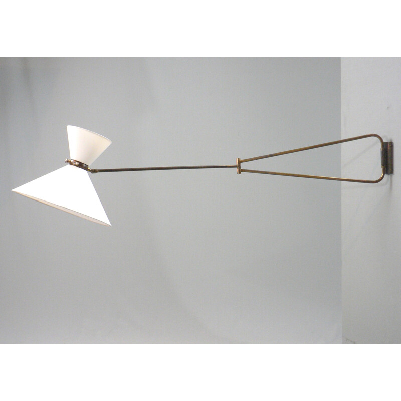 Lunel double-armed wall light in brass - 1950s