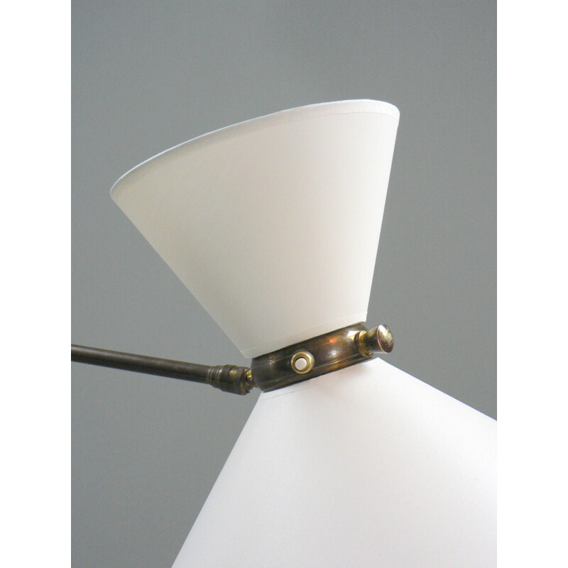 Lunel double-armed wall light in brass - 1950s