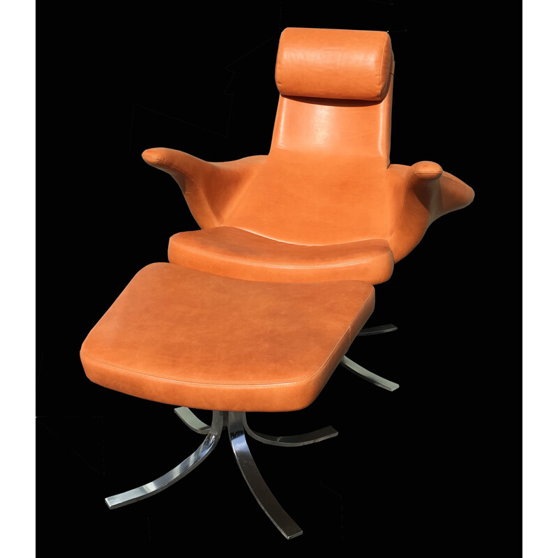 Fritz Hansen "Seagull" armchair with ottoman, Gosta BERG and Stenerik ERIKSSON - 1960s