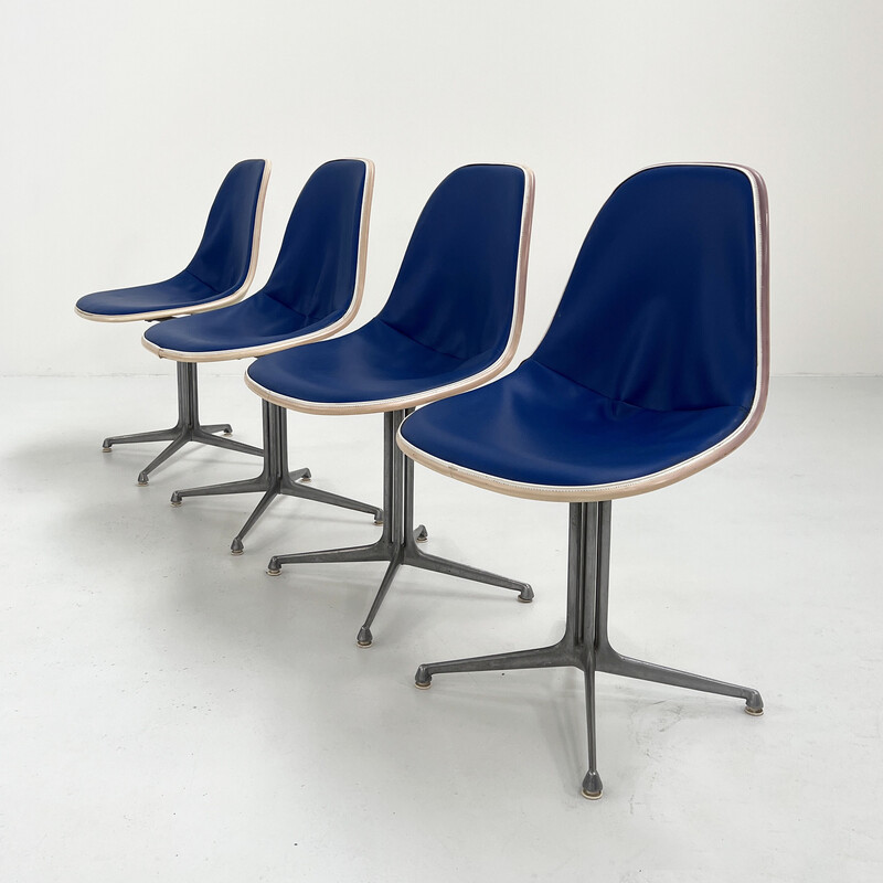 Ensemble de 4 chaises vintage La Fonda de Charles et Ray Eames pour Herman Miller, 1960