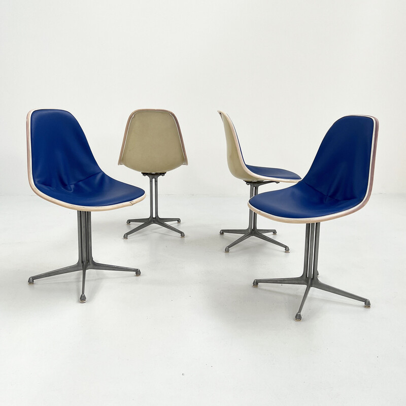 Ensemble de 4 chaises vintage La Fonda de Charles et Ray Eames pour Herman Miller, 1960