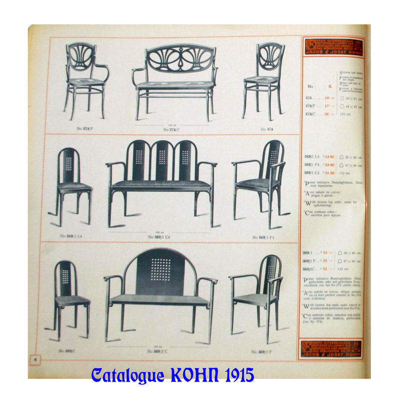 Vintage Sessel Wiener Secession von Josef Hoffmann für Kohn, 1915