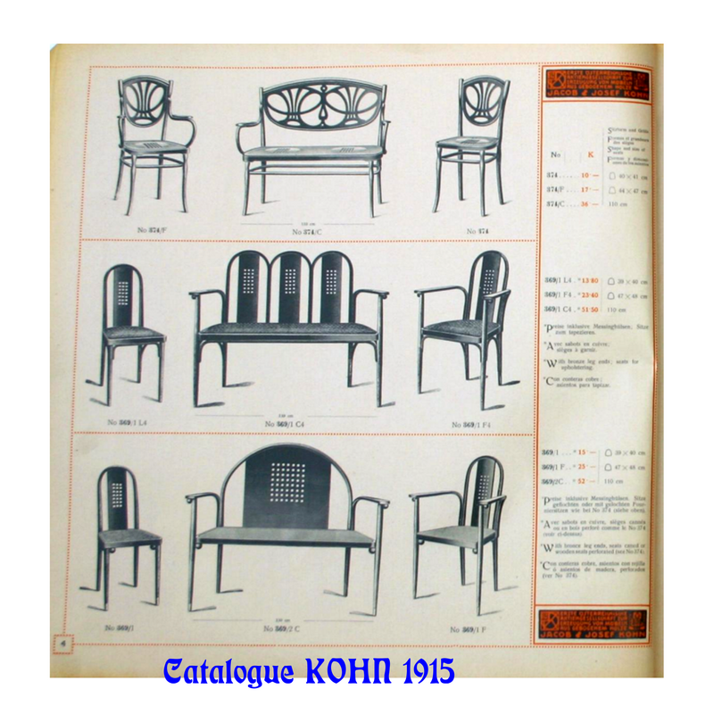Cadeira de braços Vintage Viennese Secession de Josef Hoffmann para Kohn, 1915