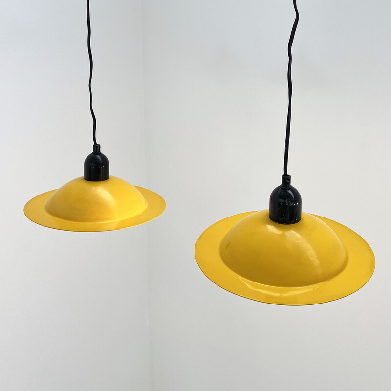 Pair of vintage Lampiatta pendant lamps by De Pas, D’Urbino and Lomazzi for Stilnovo, 1970s