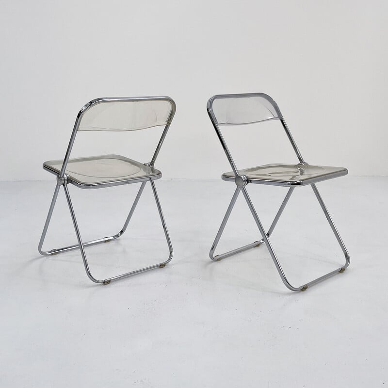 Vintage Plia folding chair by Giancarlo Piretti for Anonima Castelli, 1960s