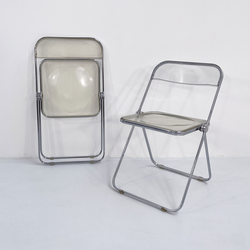 Vintage Plia folding chair by Giancarlo Piretti for Anonima Castelli, 1960s