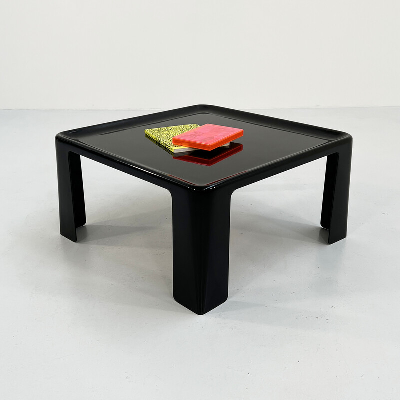 Vintage black Amanta coffee table by Mario Bellini for BandB Italia, 1970s