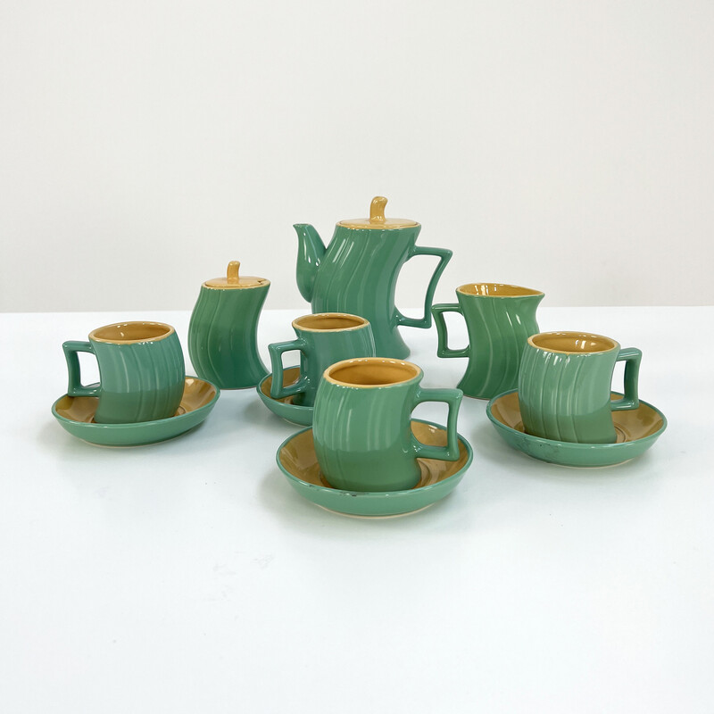 Servizio da tè in ceramica vintage di Massimo Iosa Ghini per Naj Oleari, anni '80