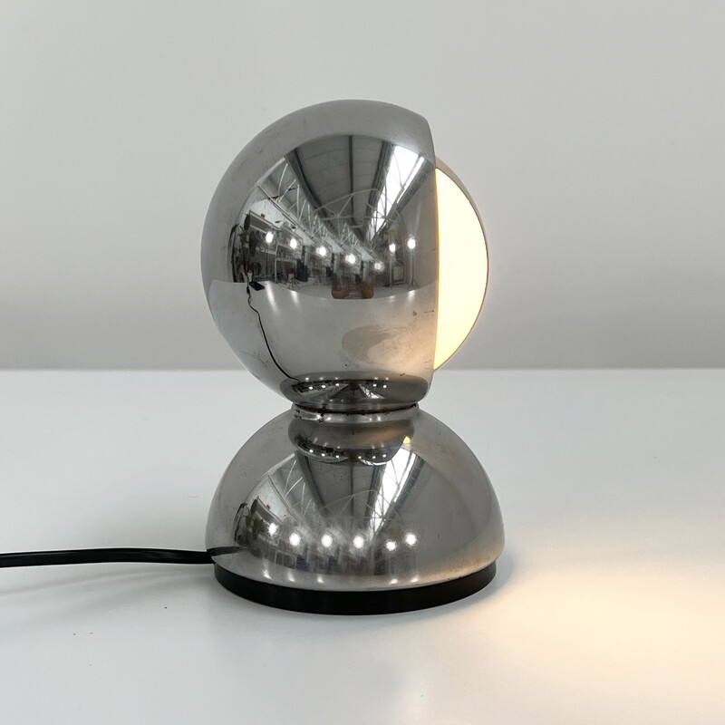 Lámpara de mesa Eclisse de plata vintage de Vico Magistretti para Artemide, años 60