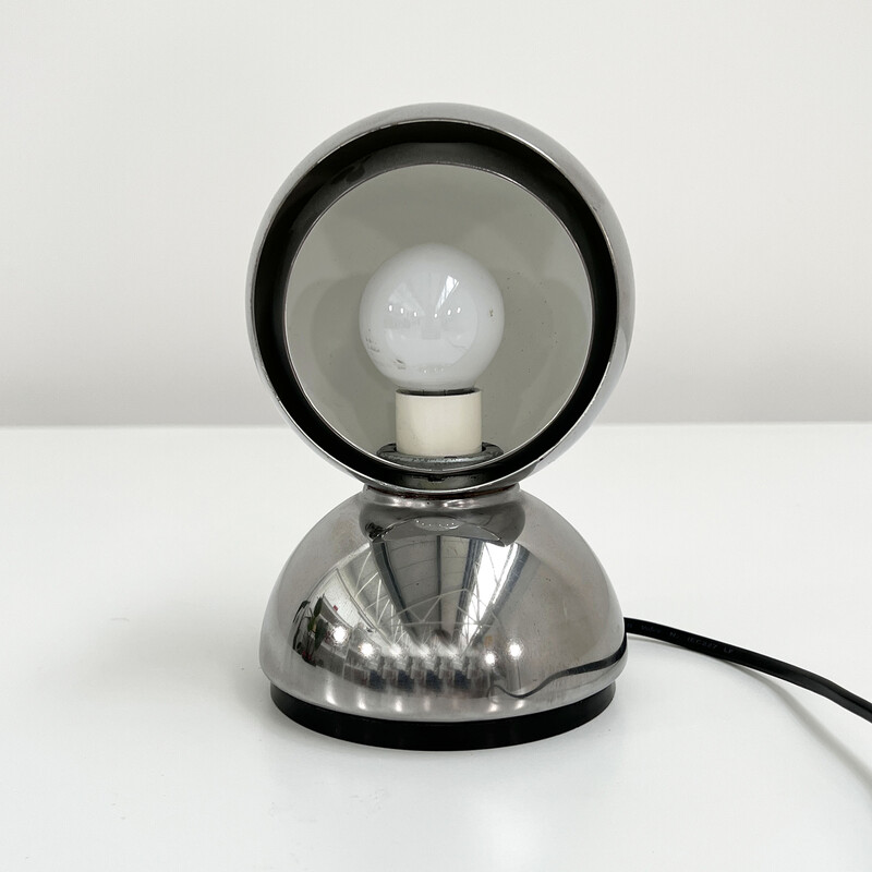 Vintage silver Eclisse table lamp by Vico Magistretti for Artemide, 1960s