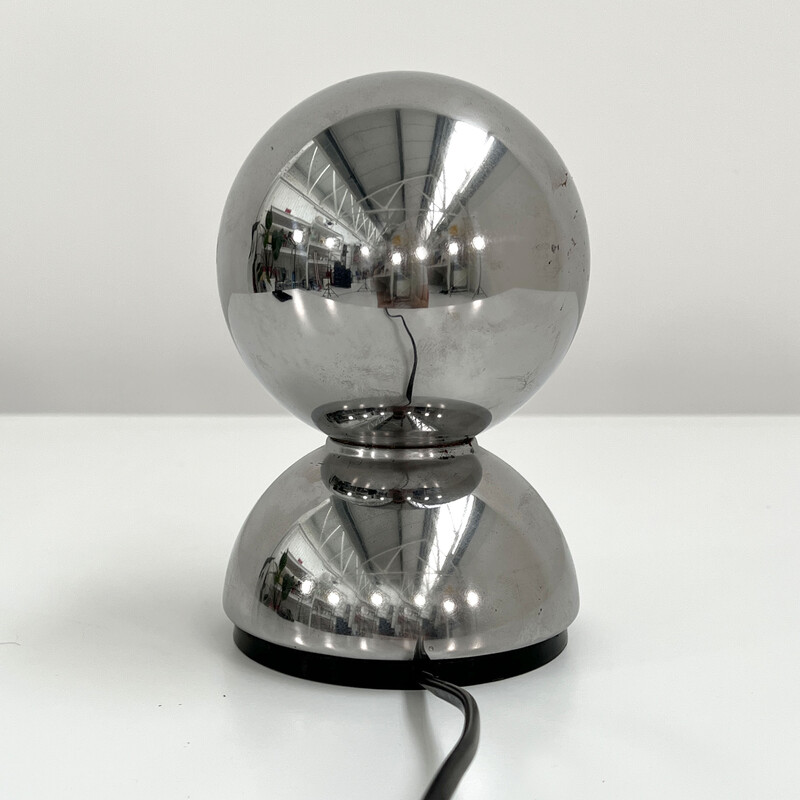 Vintage silver Eclisse table lamp by Vico Magistretti for Artemide, 1960s