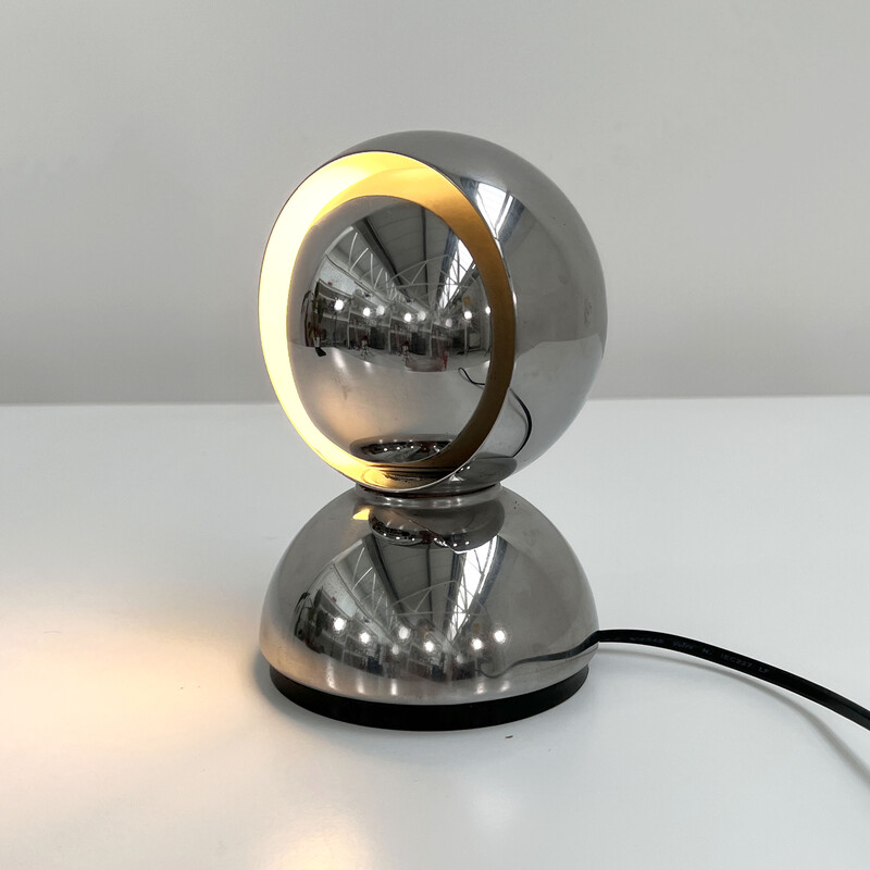 Vintage silver Eclisse table lamp by Vico Magistretti for Artemide, 1960s