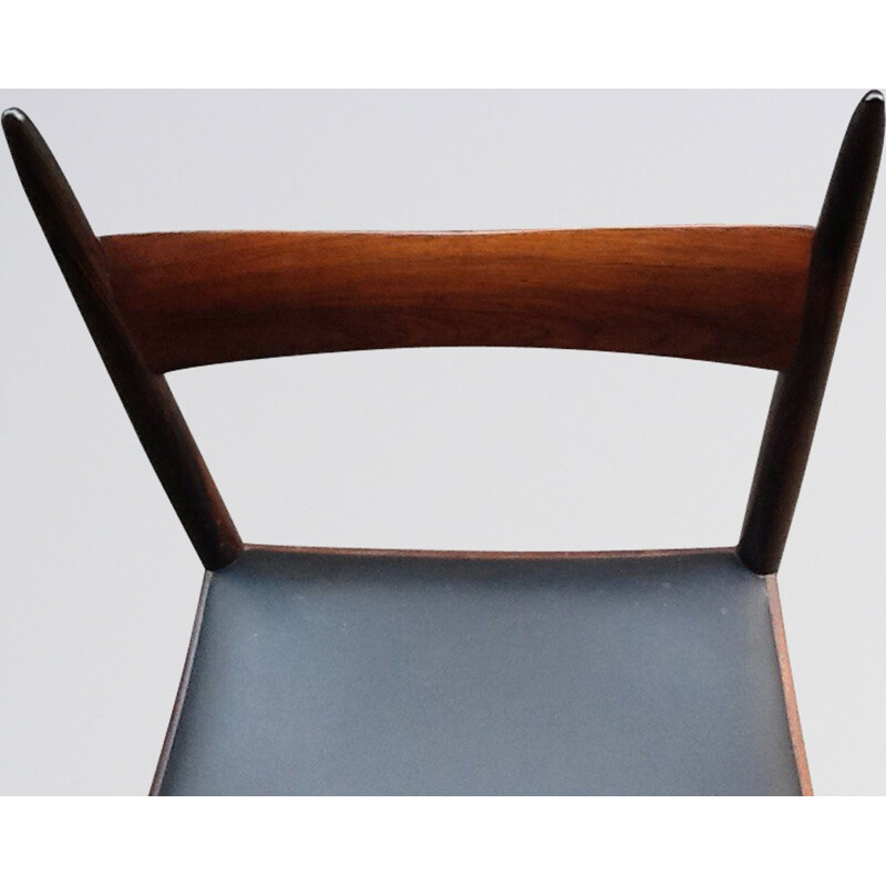 Suite de 4 chaises scandinaves en palissandre de Rio - Vestervig ERIKSEN - années 50