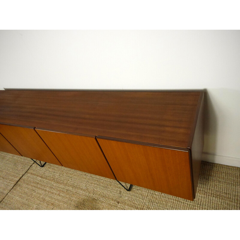 Teak sideboard with black steel legs - 1960s 