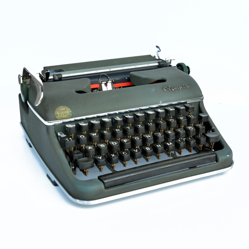 Vintage suitcase typewriter by Olympia Wilhelmshaven, Germany 1953