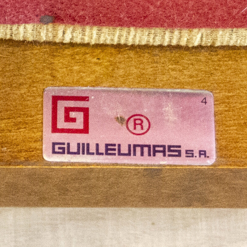 Ensemble de 4 chaises vintage par Guilleumas, Espagne 1960