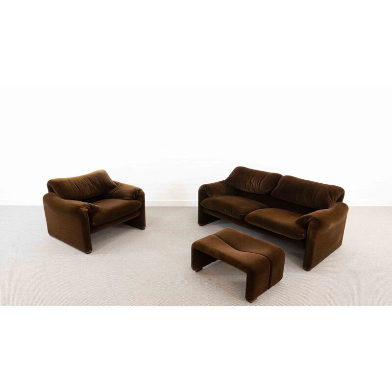 Vintage Cassina Maralunga living room set by Vico Magistretti