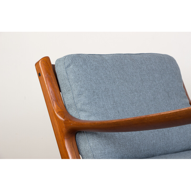 Vintage Danish armchair in teak and Gabriel fabric Senator model by Ole Wanscher for France and Son, 1960