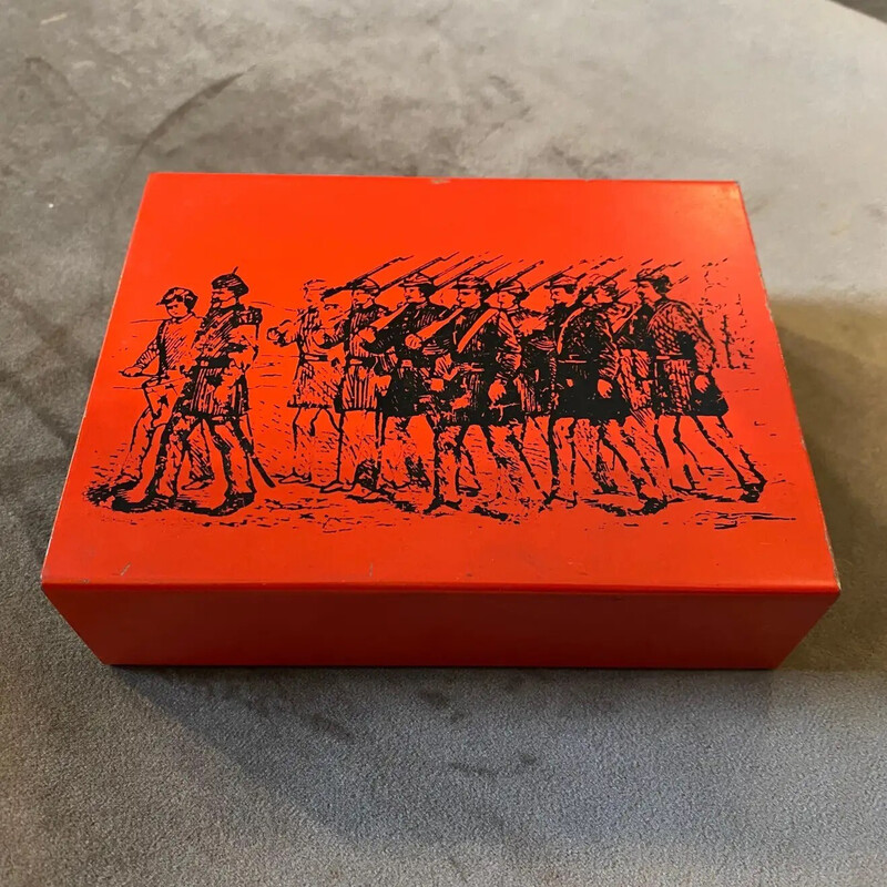 Mid-century cigarette box by Piero Fornasetti for Atelier Fornasetti, 1960s